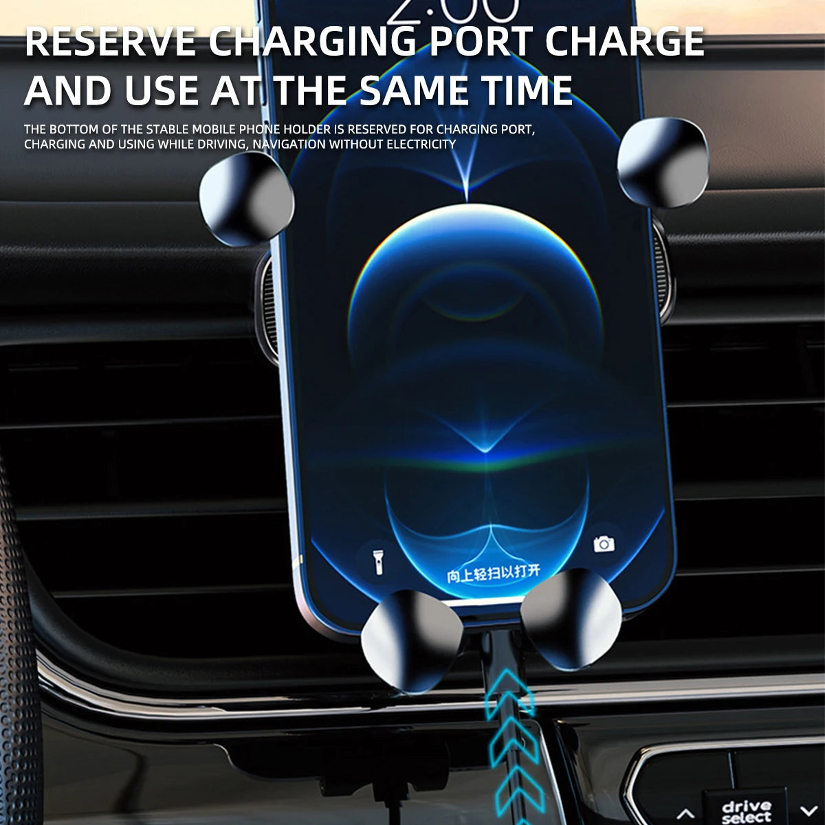  ZAVIO Magnetic Car Phone Holder for 4.7-7 Inch Devices - Universal Air Vent Mount for Smartphones and GPS, Shockproof Design