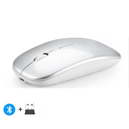 ZAVIO Rechargeable Wireless Mouse with Bluetooth and 2.4GHz Dual Modes, Includes Nano Receiver for PC, Laptop, and MacBook