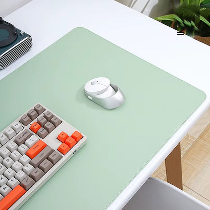 Ultimate Large White Gaming Mouse Pad - Portable, Waterproof, Non-Slip PU Suede Desk Mat for Computer & Keyboard