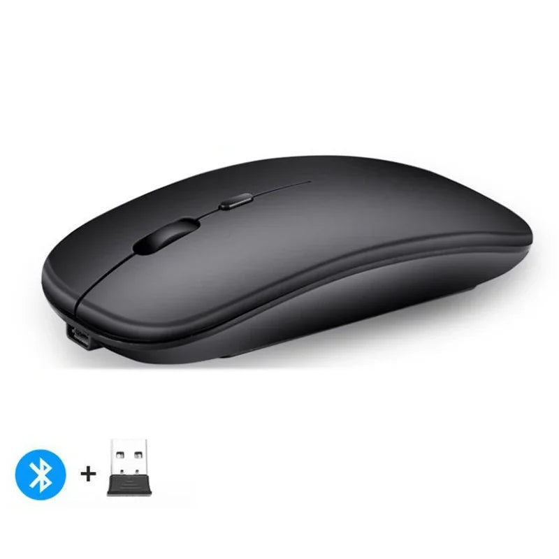 ZAVIO Rechargeable Wireless Mouse with Bluetooth and 2.4GHz Dual Modes, Includes Nano Receiver for PC, Laptop, and MacBook