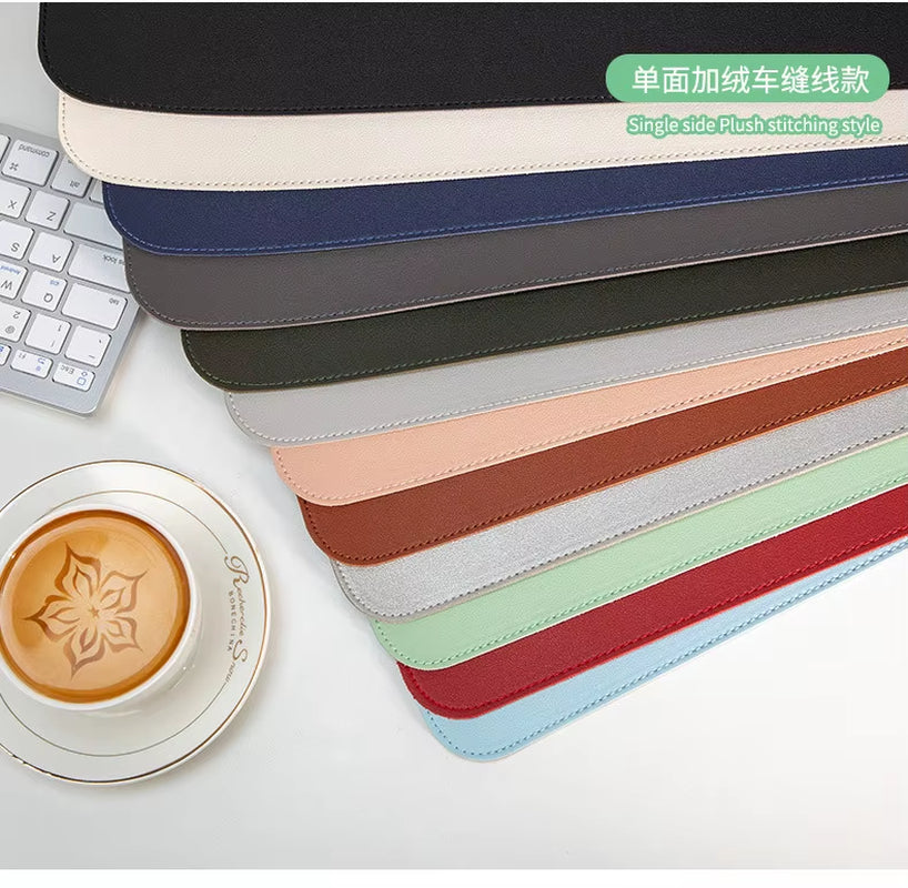 Ultimate Large White Gaming Mouse Pad - Portable, Waterproof, Non-Slip PU Suede Desk Mat for Computer & Keyboard