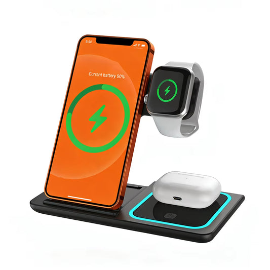  ZAVIO 2026 3-in-1 Fast Wireless Charging Station