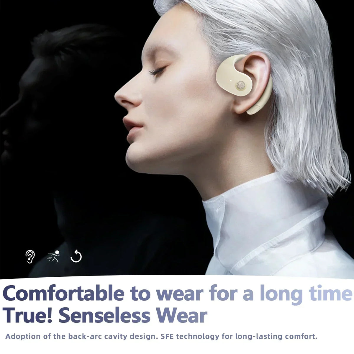  ZAVIO Bluetooth 5.3 Wireless HD Voice Call Earphones with Noise Reduction and Microphone for All Smartphones