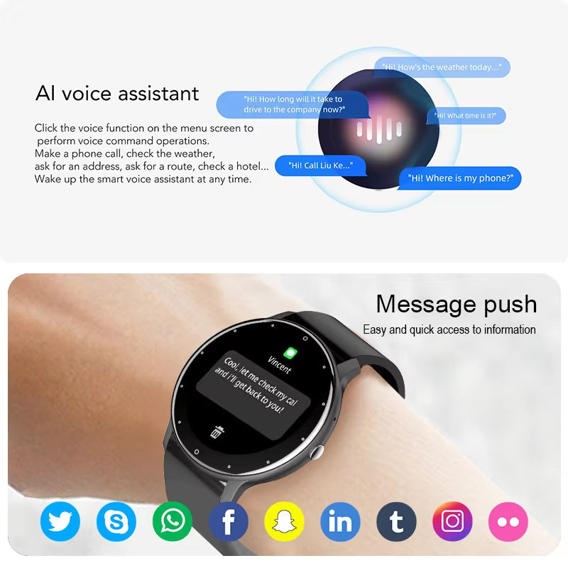  ZAVIO Stylish Waterproof Smartwatch
