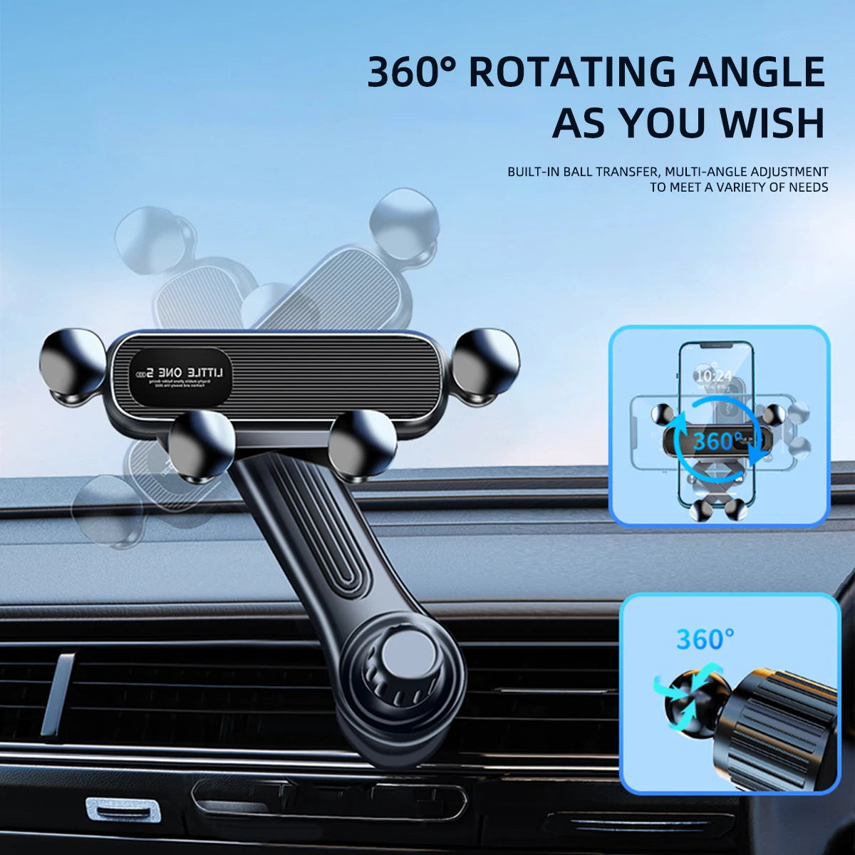  ZAVIO Magnetic Car Phone Holder for 4.7-7 Inch Devices - Universal Air Vent Mount for Smartphones and GPS, Shockproof Design