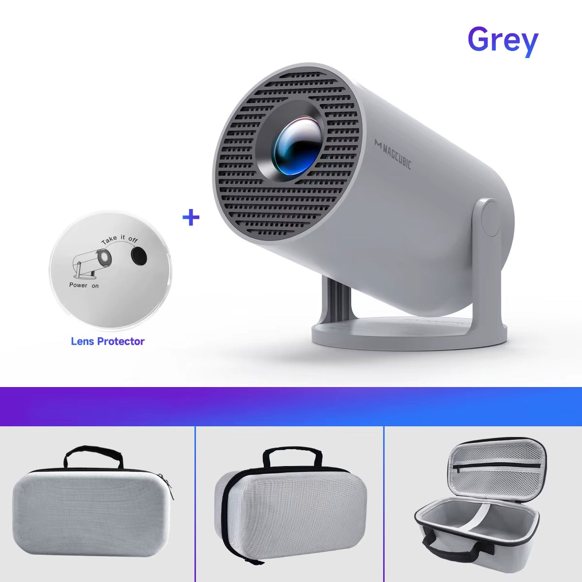 ZAVIO HY300 Pro 8K Android Projector - Dual WiFi 6, 290 ANSI Lumens, Allwinner H726, Bluetooth 5.4, 1080P, 1280x720P Home and Outdoor Cinema Projector