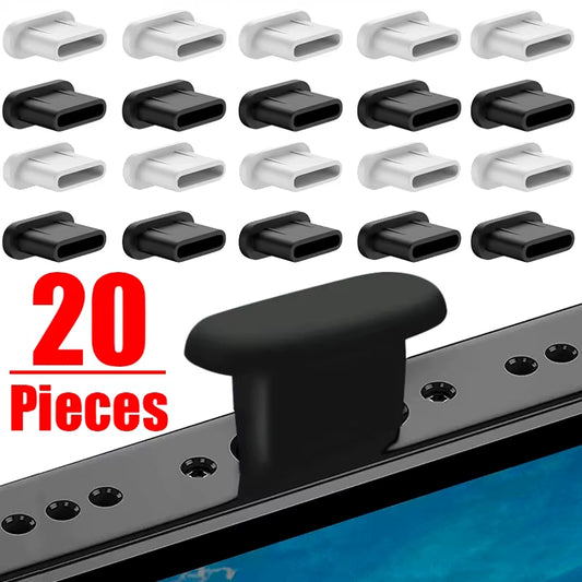  ZAVIO Silicone Type C Charging Port Dust Plug Protector for iPhone 15/16/17 Pro Max and Compatible Samsung and Xiaomi Devices