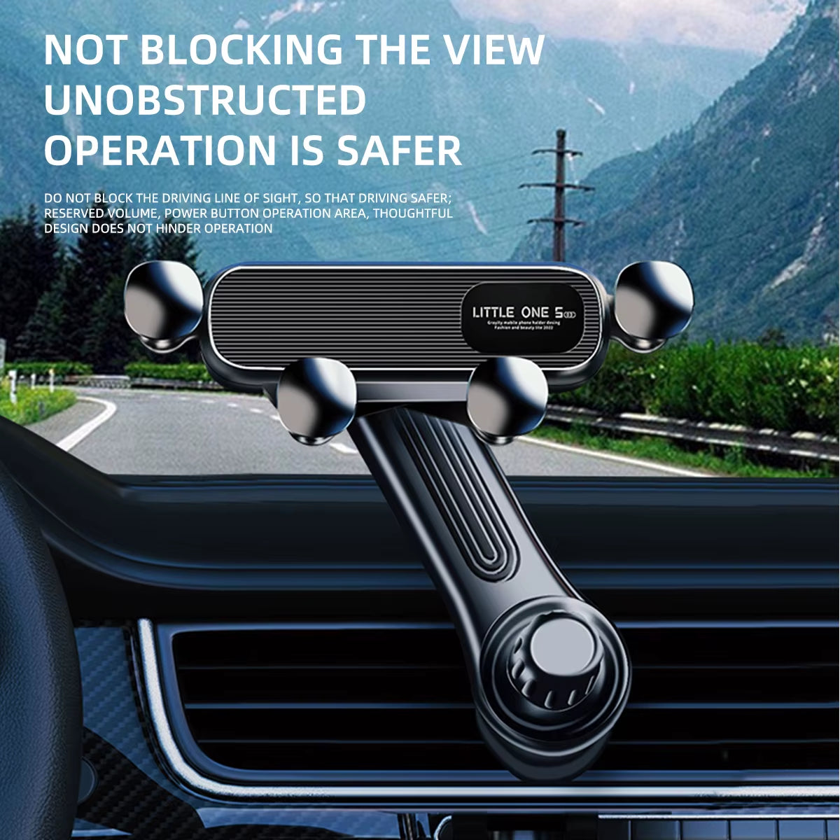  ZAVIO Magnetic Car Phone Holder for 4.7-7 Inch Devices - Universal Air Vent Mount for Smartphones and GPS, Shockproof Design