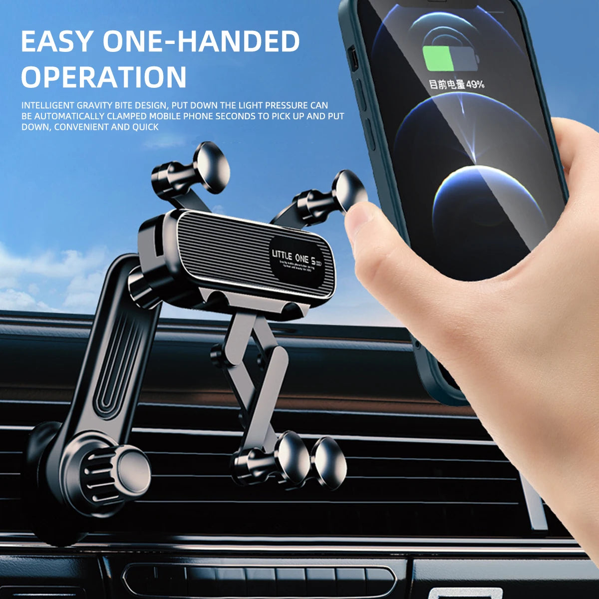  ZAVIO Magnetic Car Phone Holder for 4.7-7 Inch Devices - Universal Air Vent Mount for Smartphones and GPS, Shockproof Design