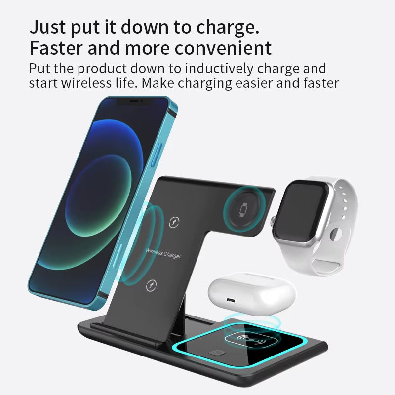  ZAVIO 2026 3-in-1 Fast Wireless Charging Station