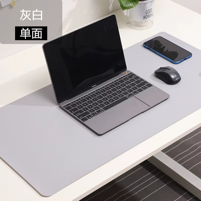 Ultimate Large White Gaming Mouse Pad - Portable, Waterproof, Non-Slip PU Suede Desk Mat for Computer & Keyboard