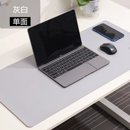 Ultimate Large White Gaming Mouse Pad - Portable, Waterproof, Non-Slip PU Suede Desk Mat for Computer & Keyboard